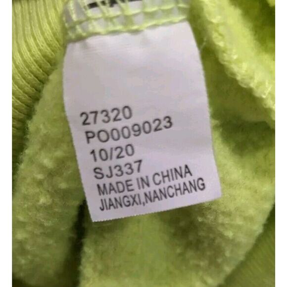 Dragon Ball Z Super Goku Hoodie L Neon Yellow Pullover Fleece Anime Manga DBZ - Picture 8 of 9